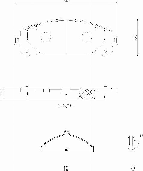 Brembo P 83 188 - Komplet Pločica, disk-kočnica www.molydon.hr