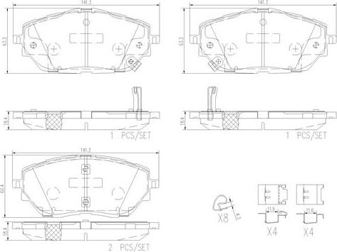 Brembo P83171N - Komplet Pločica, disk-kočnica www.molydon.hr