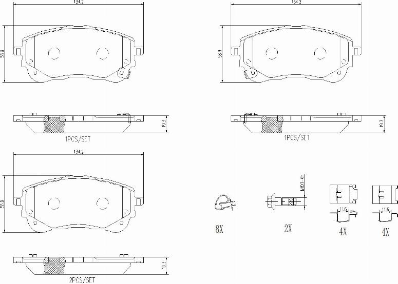 Brembo P83177N - Komplet Pločica, disk-kočnica www.molydon.hr