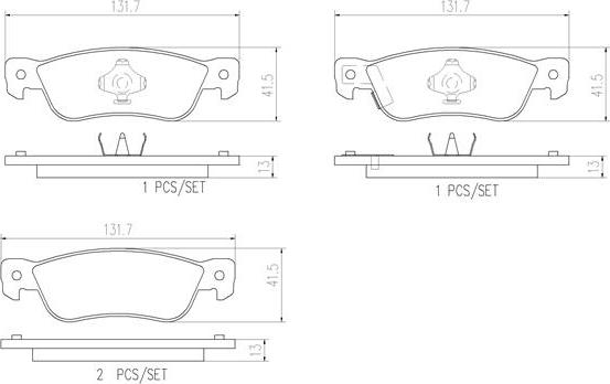 Brembo P34003N - Komplet Pločica, disk-kočnica www.molydon.hr