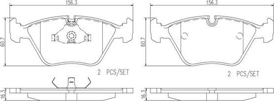 Brembo P36007N - Komplet Pločica, disk-kočnica www.molydon.hr