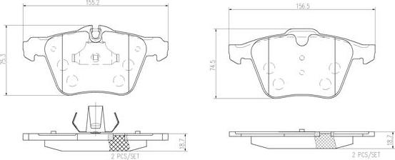 Brembo P36019N - Komplet Pločica, disk-kočnica www.molydon.hr