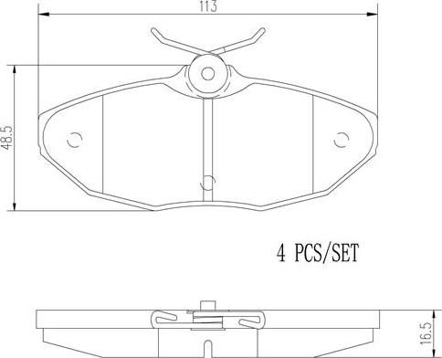 Brembo P36015N - Komplet Pločica, disk-kočnica www.molydon.hr