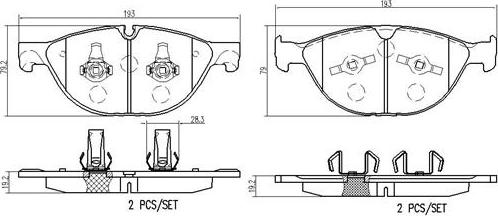 Brembo P36029N - Komplet Pločica, disk-kočnica www.molydon.hr