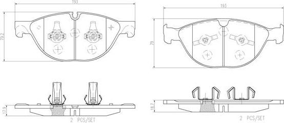 Brembo P36025N - Komplet Pločica, disk-kočnica www.molydon.hr