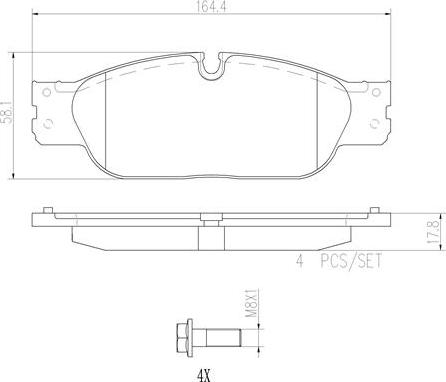 Brembo P36021N - Komplet Pločica, disk-kočnica www.molydon.hr