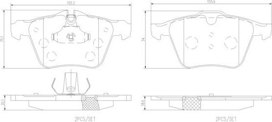 Brembo P36028N - Komplet Pločica, disk-kočnica www.molydon.hr