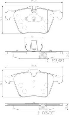 Brembo P36027N - Komplet Pločica, disk-kočnica www.molydon.hr