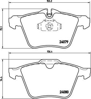 Brembo P 36 027 - Komplet Pločica, disk-kočnica www.molydon.hr