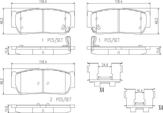 Brembo P30049N - Komplet Pločica, disk-kočnica www.molydon.hr