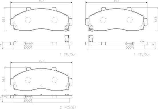 Brembo P30044N - Komplet Pločica, disk-kočnica www.molydon.hr