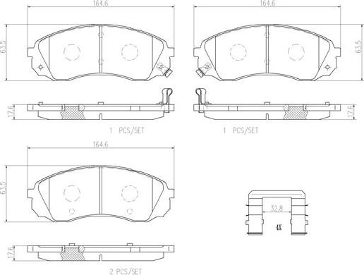 Brembo P30041N - Komplet Pločica, disk-kočnica www.molydon.hr