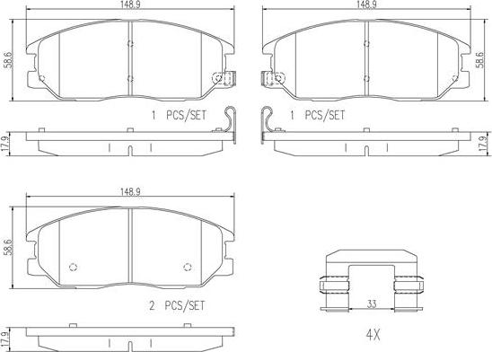 Brembo P30050N - Komplet Pločica, disk-kočnica www.molydon.hr