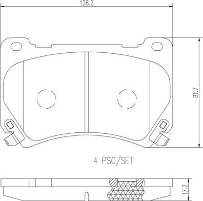 Brembo P30052N - Komplet Pločica, disk-kočnica www.molydon.hr