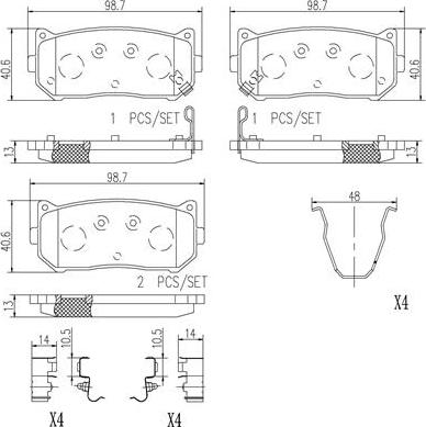 Brembo P30008N - Komplet Pločica, disk-kočnica www.molydon.hr