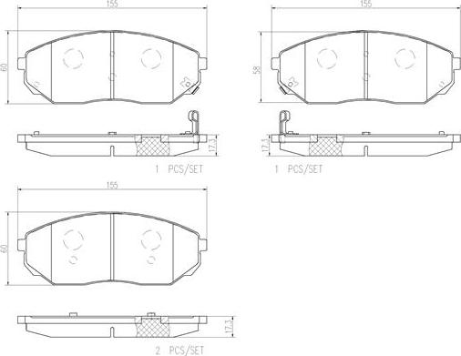 Brembo P30019N - Komplet Pločica, disk-kočnica www.molydon.hr