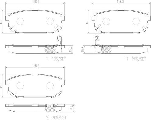 Brembo P30023N - Komplet Pločica, disk-kočnica www.molydon.hr