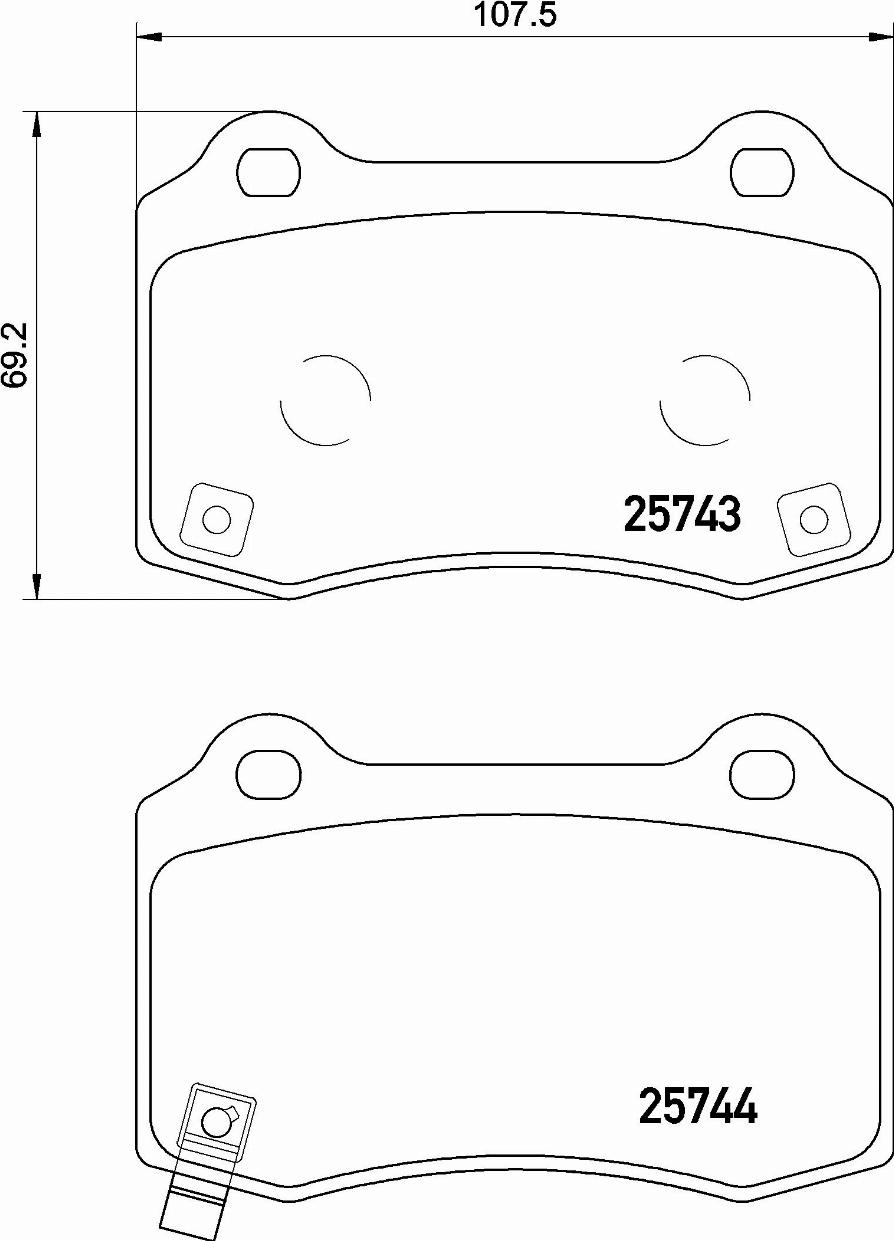 Brembo P 30 074E - Komplet Pločica, disk-kočnica www.molydon.hr