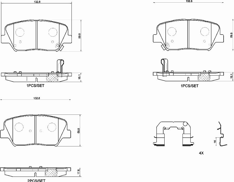 Brembo P 30 159 - Komplet Pločica, disk-kočnica www.molydon.hr