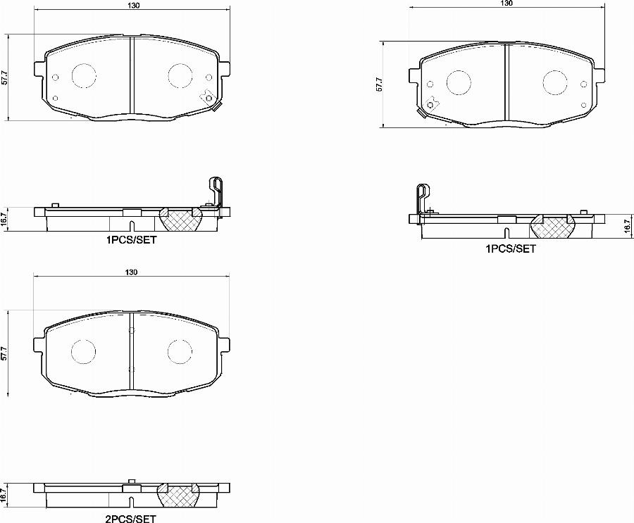 Brembo P 30 156 - Komplet Pločica, disk-kočnica www.molydon.hr