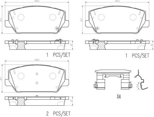 Brembo P30102N - Komplet Pločica, disk-kočnica www.molydon.hr