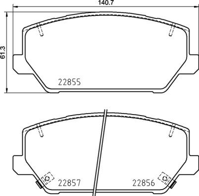 ATE 605536 - Komplet Pločica, disk-kočnica www.molydon.hr