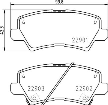 Brembo P 30 111 - Komplet Pločica, disk-kočnica www.molydon.hr