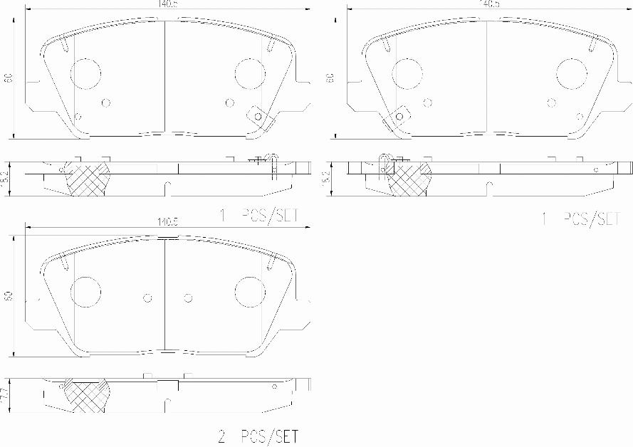 Brembo P 30 128 - Komplet Pločica, disk-kočnica www.molydon.hr