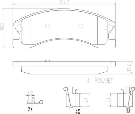 Brembo P37008N - Komplet Pločica, disk-kočnica www.molydon.hr