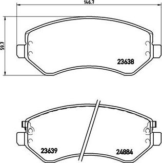 Brembo P 37 007 - Komplet Pločica, disk-kočnica www.molydon.hr