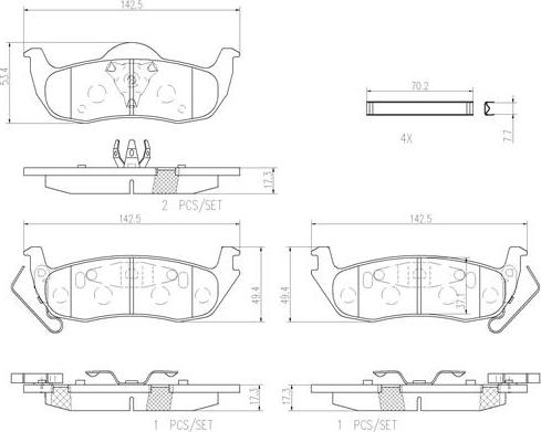 Brembo P37011N - Komplet Pločica, disk-kočnica www.molydon.hr