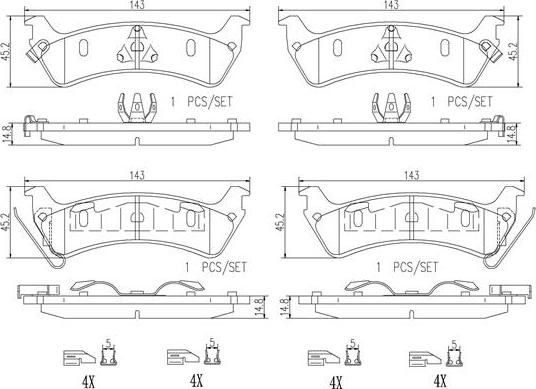 Brembo P37012N - Komplet Pločica, disk-kočnica www.molydon.hr