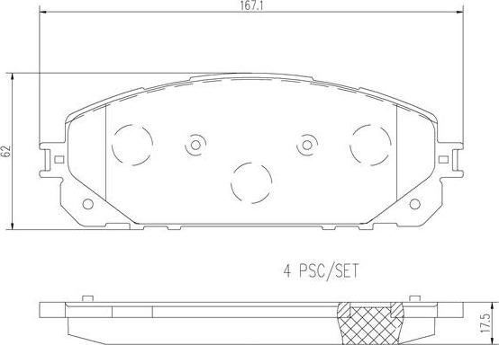 Brembo P37021N - Komplet Pločica, disk-kočnica www.molydon.hr