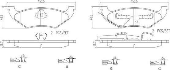 Brembo P24094N - Komplet Pločica, disk-kočnica www.molydon.hr