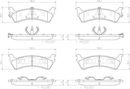 Brembo P24042N - Komplet Pločica, disk-kočnica www.molydon.hr