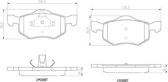 Brembo P24056N - Komplet Pločica, disk-kočnica www.molydon.hr