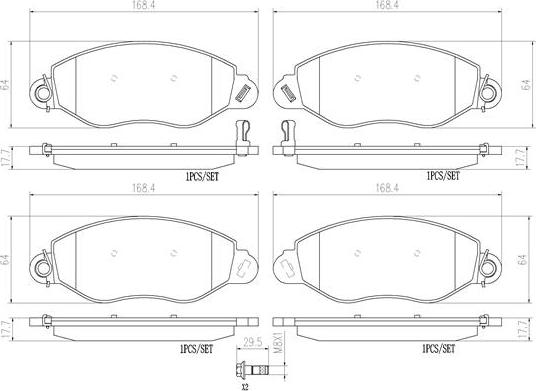 Brembo P24053N - Komplet Pločica, disk-kočnica www.molydon.hr