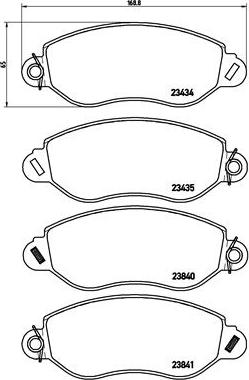 Brembo P 24 053 - Komplet Pločica, disk-kočnica www.molydon.hr