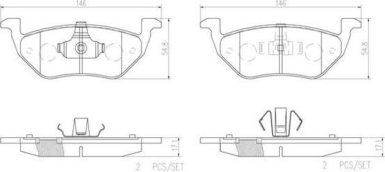 Brembo P24085N - Komplet Pločica, disk-kočnica www.molydon.hr