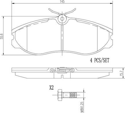 Brembo P24039N - Komplet Pločica, disk-kočnica www.molydon.hr