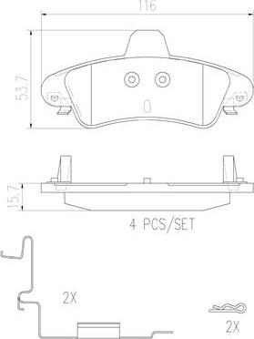 Brembo P24070N - Komplet Pločica, disk-kočnica www.molydon.hr