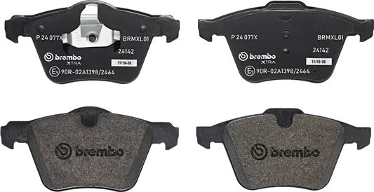 Brembo P 24 077X - Komplet Pločica, disk-kočnica www.molydon.hr