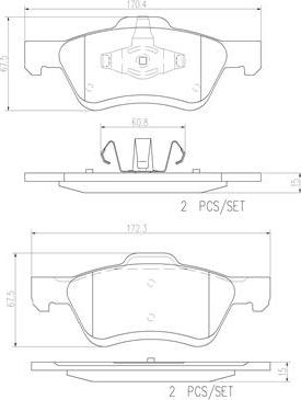 Brembo P24159N - Komplet Pločica, disk-kočnica www.molydon.hr