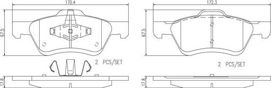 Brembo P24186N - Komplet Pločica, disk-kočnica www.molydon.hr