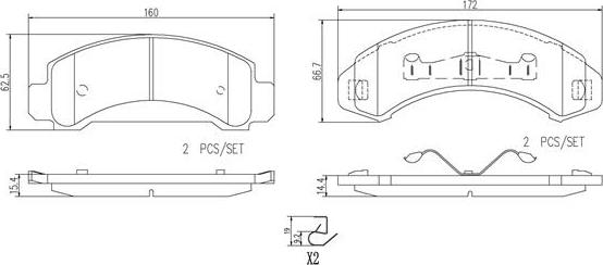 Brembo P24134N - Komplet Pločica, disk-kočnica www.molydon.hr