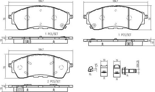 Brembo P24207N - Komplet Pločica, disk-kočnica www.molydon.hr