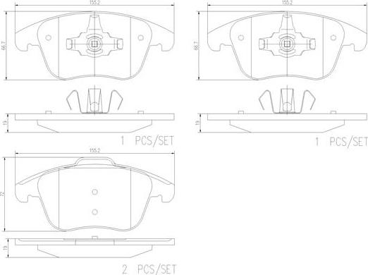 Brembo P24211N - Komplet Pločica, disk-kočnica www.molydon.hr