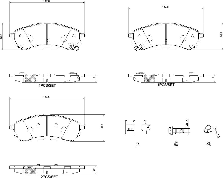 Brembo P24235N - Komplet Pločica, disk-kočnica www.molydon.hr