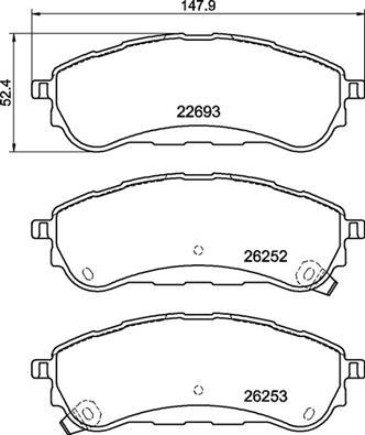 Brembo P 24 235 - Komplet Pločica, disk-kočnica www.molydon.hr