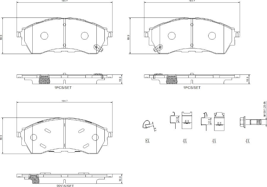 Brembo P24225N - Komplet Pločica, disk-kočnica www.molydon.hr